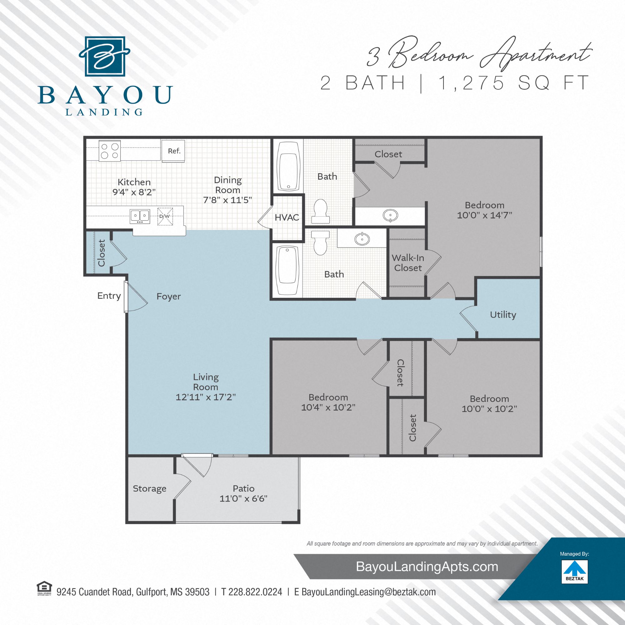 3 Bedroom floor plan